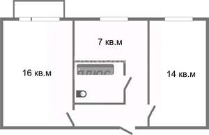 2-к квартира, вторичка, 44м2, 4/5 этаж