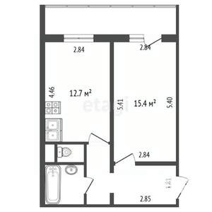 1-к квартира, вторичка, 40м2, 5/10 этаж