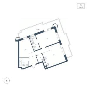 2-к квартира, вторичка, 101м2, 3/6 этаж