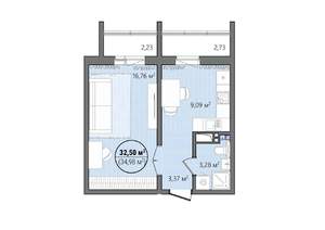 1-к квартира, вторичка, 38м2, 3/16 этаж