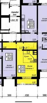 Студия квартира, вторичка, 34м2, 13/21 этаж