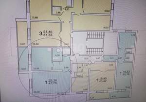 1-к квартира, вторичка, 51м2, 6/10 этаж