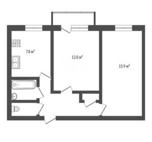 2-к квартира, вторичка, 48м2, 4/9 этаж