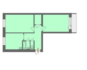 2-к квартира, вторичка, 48м2, 5/9 этаж