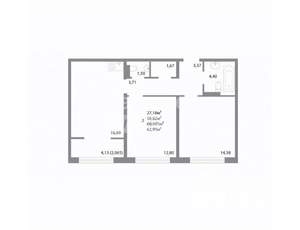 3-к квартира, вторичка, 63м2, 14/17 этаж