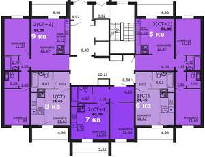 3-к квартира, вторичка, 56м2, 2/18 этаж