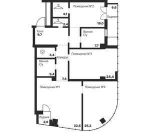 3-к квартира, вторичка, 141м2, 22/29 этаж