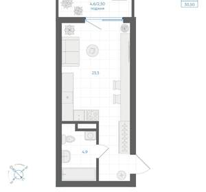 Студия квартира, вторичка, 31м2, 2/18 этаж