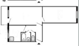2-к квартира, вторичка, 44м2, 2/5 этаж