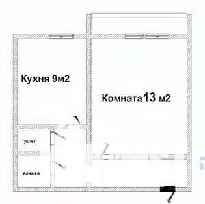 1-к квартира, вторичка, 33м2, 6/10 этаж