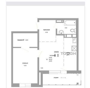 2-к квартира, вторичка, 40м2, 18/18 этаж