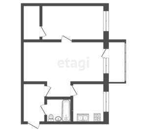 2-к квартира, вторичка, 42м2, 4/5 этаж