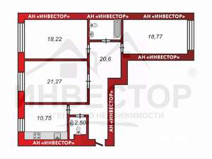 3-к квартира, вторичка, 95м2, 2/16 этаж