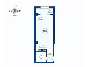 1-к квартира, вторичка, 39м2, 5/25 этаж