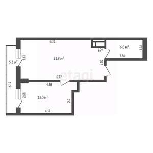 1-к квартира, вторичка, 45м2, 5/24 этаж