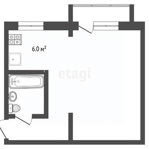 1-к квартира, вторичка, 30м2, 2/5 этаж