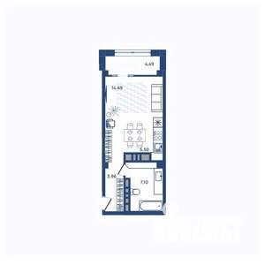 1-к квартира, вторичка, 31м2, 15/23 этаж