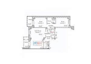 3-к квартира, вторичка, 80м2, 19/19 этаж