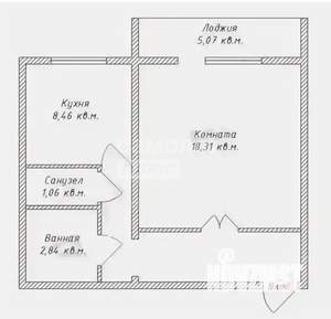 1-к квартира, вторичка, 40м2, 1/10 этаж