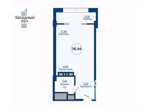 1-к квартира, вторичка, 36м2, 7/24 этаж