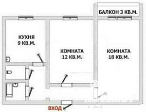 2-к квартира, сданный дом, 50м2, 10/10 этаж