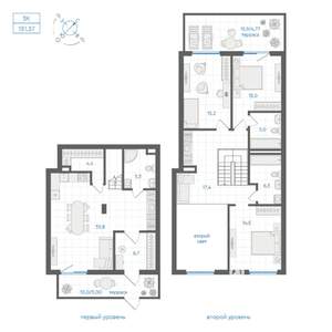 3-к квартира, вторичка, 131м2, 1/9 этаж