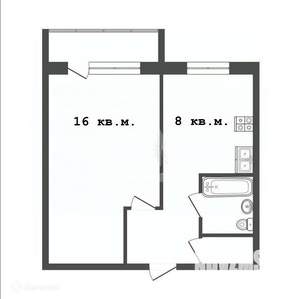 1-к квартира, вторичка, 30м2, 2/9 этаж