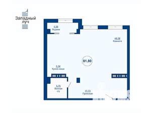 1-к квартира, вторичка, 82м2, 11/24 этаж