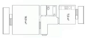 1-к квартира, вторичка, 37м2, 8/10 этаж