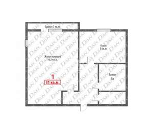 1-к квартира, вторичка, 31м2, 4/10 этаж