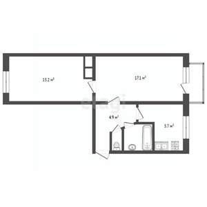 2-к квартира, вторичка, 45м2, 4/5 этаж