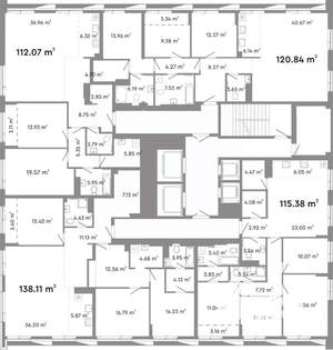 4-к квартира, строящийся дом, 138м2, 23/24 этаж