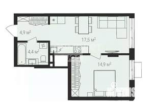 1-к квартира, вторичка, 41м2, 2/30 этаж