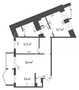 3-к квартира, вторичка, 82м2, 9/10 этаж