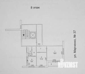 2-к квартира, вторичка, 50м2, 8/10 этаж