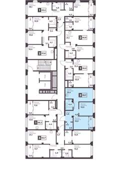 2-к квартира, вторичка, 57м2, 16/17 этаж