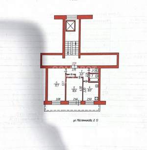 2-к квартира, вторичка, 46м2, 9/9 этаж