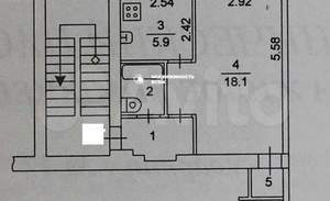 1-к квартира, вторичка, 31м2, 3/5 этаж