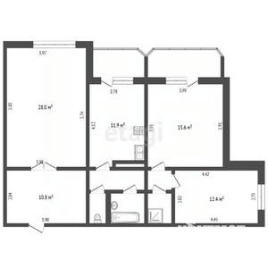 3-к квартира, вторичка, 83м2, 16/18 этаж