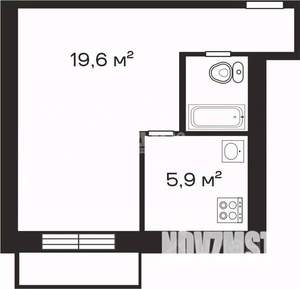 1-к квартира, вторичка, 32м2, 4/5 этаж