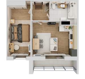 2-к квартира, вторичка, 41м2, 10/18 этаж