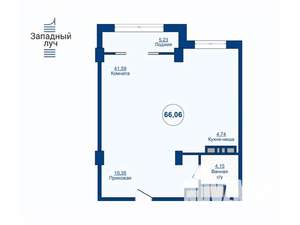 1-к квартира, вторичка, 66м2, 8/24 этаж