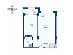 2-к квартира, вторичка, 66м2, 12/25 этаж