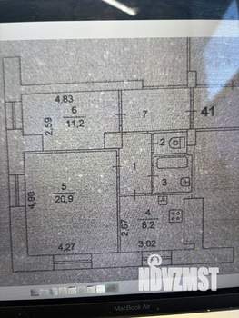 2-к квартира, вторичка, 54м2, 3/4 этаж