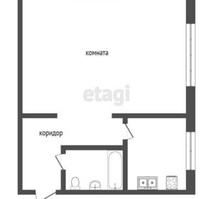 1-к квартира, вторичка, 30м2, 4/5 этаж