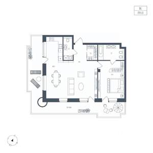 1-к квартира, вторичка, 89м2, 7/8 этаж
