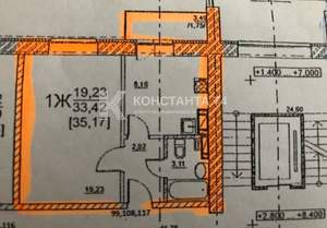 1-к квартира, вторичка, 36м2, 6/10 этаж