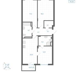 3-к квартира, вторичка, 93м2, 6/18 этаж