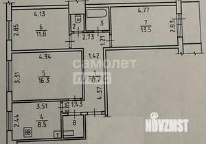 3-к квартира, вторичка, 65м2, 1/10 этаж