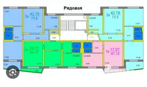 3-к квартира, вторичка, 66м2, 9/10 этаж